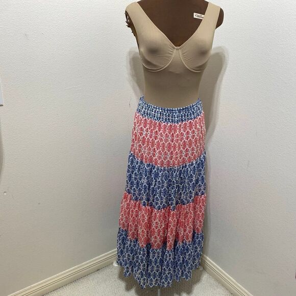 Vineyard Vines Block Print Tiered Skirt Size XXS - Picture 2 of 7